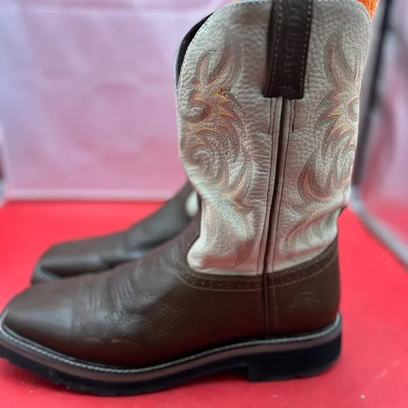 Justin men 10.5 stampede cowboy work boots