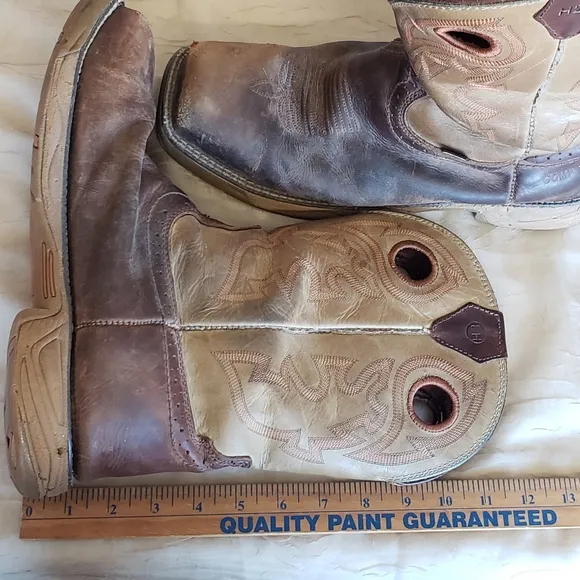 Justin WK4338, Men's Rush Tan Composite Toe Waterproof Work Boots.10.5 D