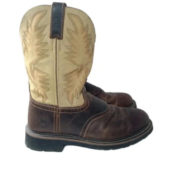 Justin WK4660 Superintendent Cowboy Western Leather Boots Men's Size 10.5 EE