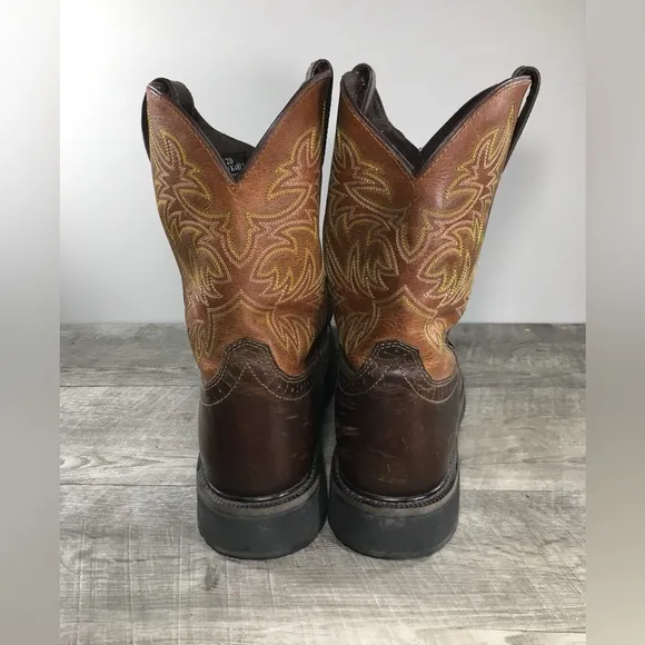 Justin WK4812 Switch Cowboy Western Leather Composite Toe Mens Boots Size 12 D