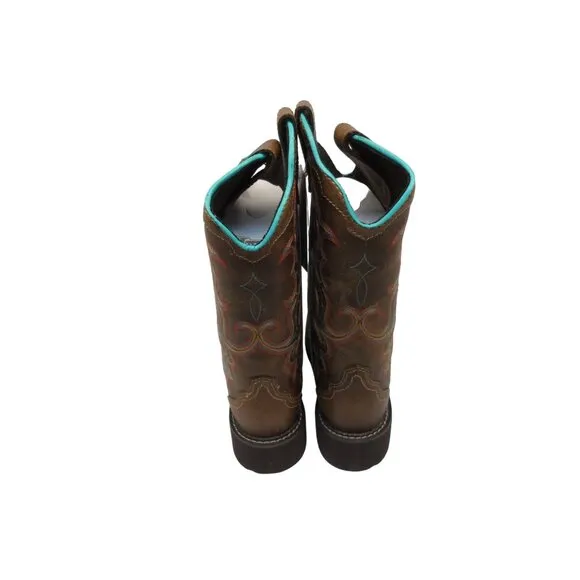 Justin Women's Raya Western Boots - Square Toe Tan Size 5.5B