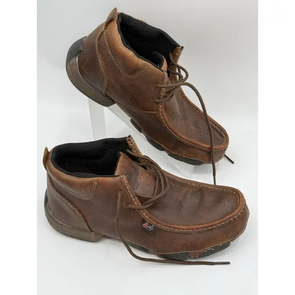 Justin Work Shoes Boots Lace Up Size US 9M