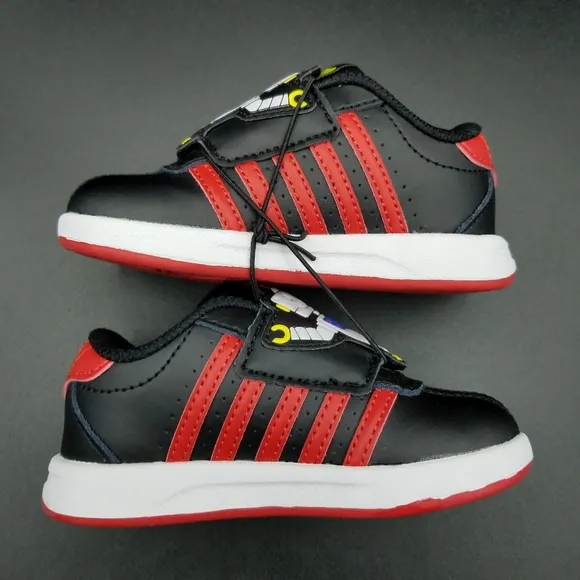 K-Swiss Toddler Boys Shoes Size 6C Black Red Robot Strap Slip On Sneakers New