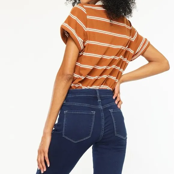 Kancan Mid Rise Bermuda Denim Shorts