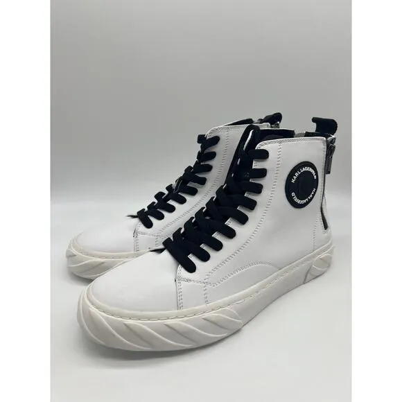 Karl Lagerfeld Men's Paris Sneakers High Top Heel Zip LF1S2108 Size 10M📦