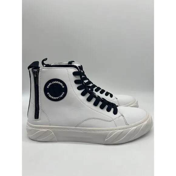 Karl Lagerfeld Men's Paris Sneakers High Top Heel Zip LF1S2108 Size 10M📦