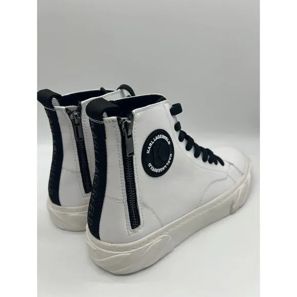 Karl Lagerfeld Men's Paris Sneakers High Top Heel Zip LF1S2108 Size 10M📦