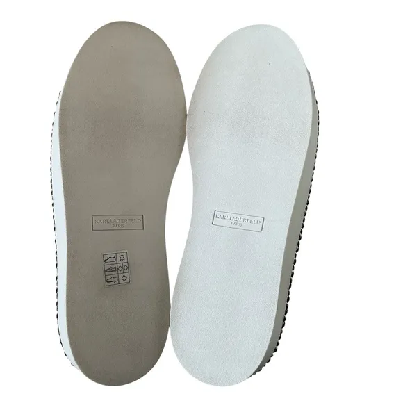 Karl Lagerfeld Paris Axelle women’s cow bubbled leather slip-on platform sneaker