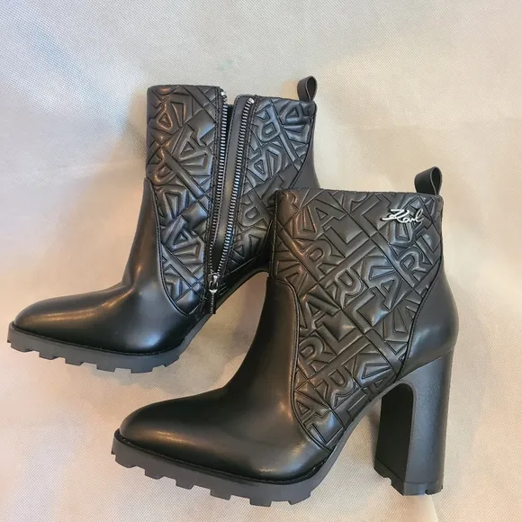 Karl Lagerfeld Paris Petria Ankle Boots Sz 10