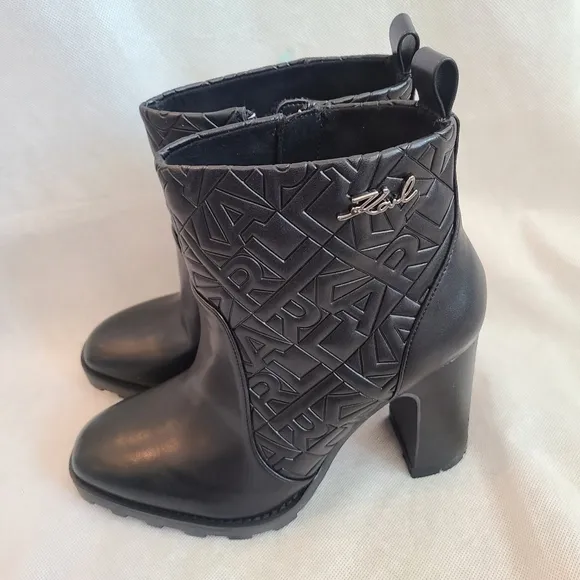 Karl Lagerfeld Paris Petria Ankle Boots Sz 10