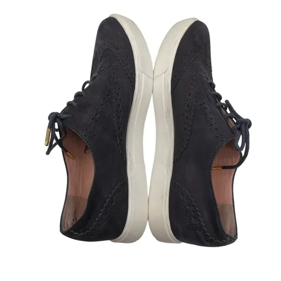 Kate Spade Blue Suede Catlyn Oxford Lace Up Sneakers Size 8 1/2 Women’s