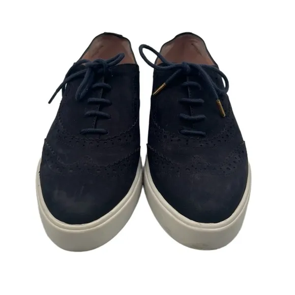 Kate Spade Blue Suede Catlyn Oxford Lace Up Sneakers Size 8 1/2 Women’s