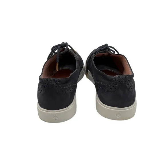 Kate Spade Blue Suede Catlyn Oxford Lace Up Sneakers Size 8 1/2 Women’s