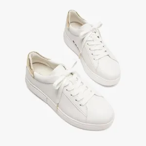 Kate Spade Lift Sneakers White Nappa Leather Lace Up Trainers US 11