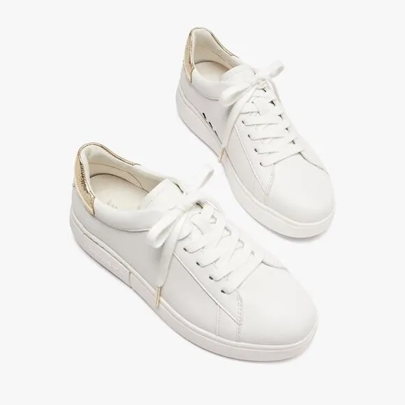 Kate Spade Lift Sneakers White Nappa Leather Lace Up Trainers US 11