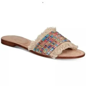 Kate Spade Solaina Embellished Fringe Sandals 8.5 NWT