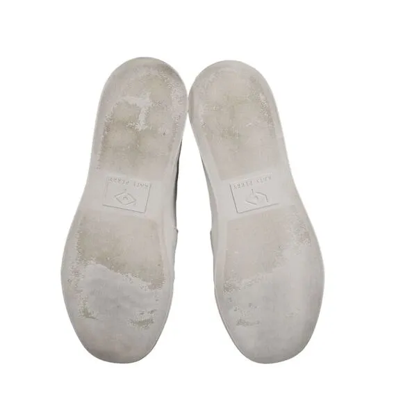 Katy Perry Shoes Womens 6 Sneaker Slip On Casual Cherry Sequin Kerry Flats White