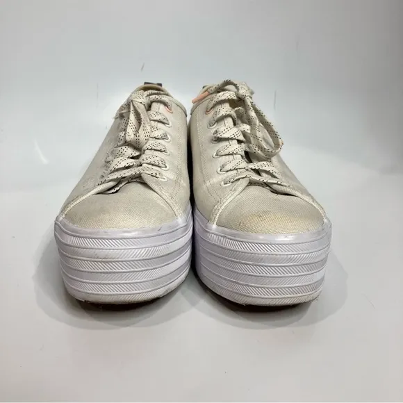 Keds Triple Up white canvas platform Sneakers size 8.5