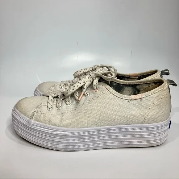 Keds Triple Up white canvas platform Sneakers size 8.5