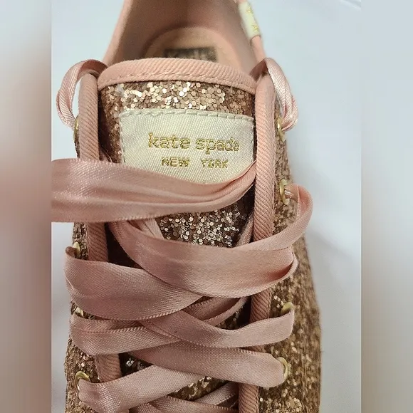 Keds x Kate Spade NY Women’s Rose Gold Triple Kick Glitter Platform Sneakers 8½