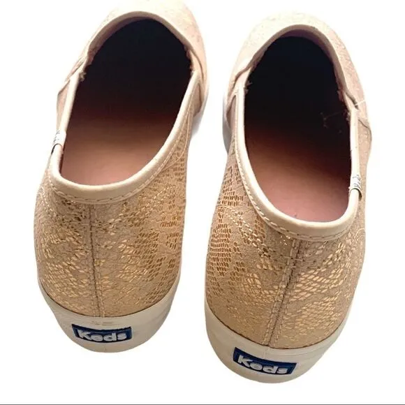 Keds Triple Decker Champagne Snake Suede Sneakers