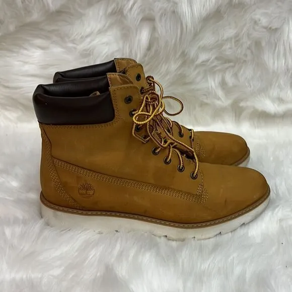 Keeley Field Timberland Lace Up Wheat Nubuck Boots A18