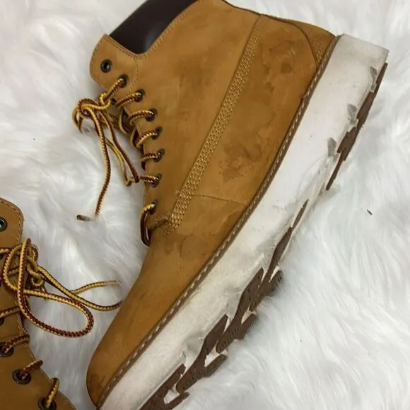 Keeley Field Timberland Lace Up Wheat Nubuck Boots A18