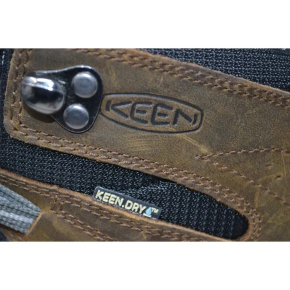 Keen Gypsum Boots Mens Sz 8 Brown Leather High Top Hiking Work Waterproof Shoes