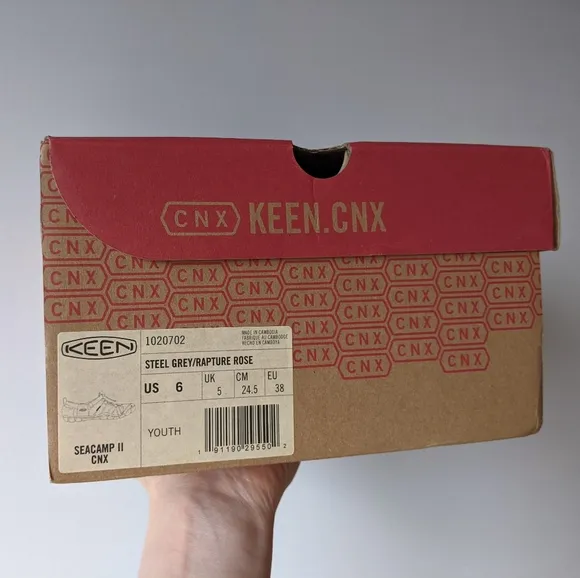 Keen Seacamp Youth Sandals in Gray &amp; Rose