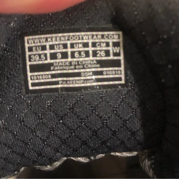 Keen Terradora Waterproof Mid Hiking Boots Shoes Size 9.5 Black Grey