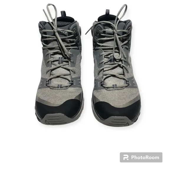 Keen Terradora Waterproof Mid Hiking Boots Shoes Size 9.5 Black Grey