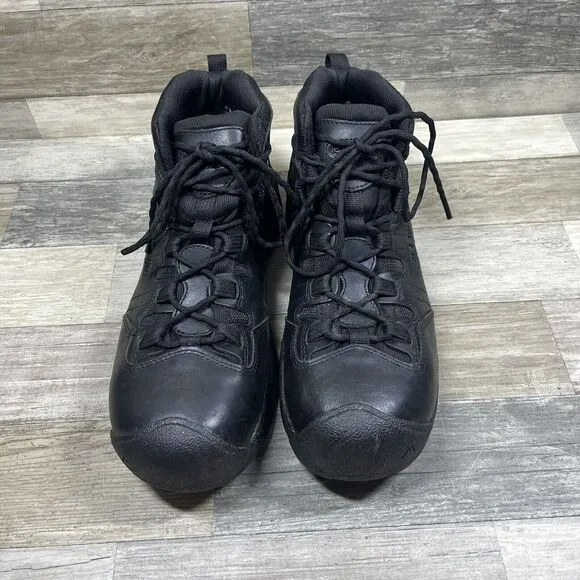 KEEN Utility Boots Mens 11 EE Black Detroit XT Mid Composite Toe Waterproof Work