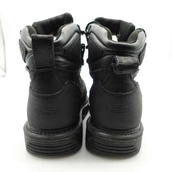 Keen Utility Men Size 9.5 D Boots Black Leather Carbon Toe Work Shoes Waterproof