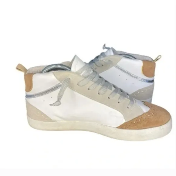Kellparker Molly High-Top Metallic Star Sneakers - 8