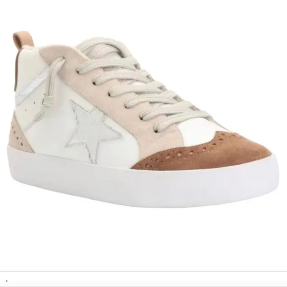 Kellparker Molly High-Top Metallic Star Sneakers - 8
