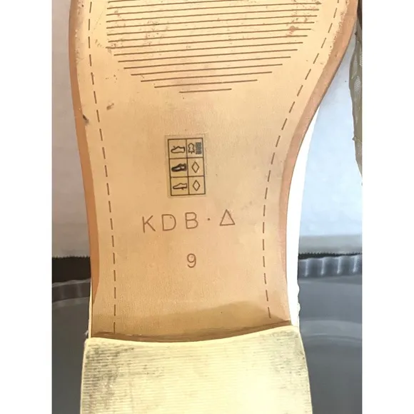 Kelsi Dagger Brooklyn Women's Cream Leather Mesh Loafers Size 9 Medium.