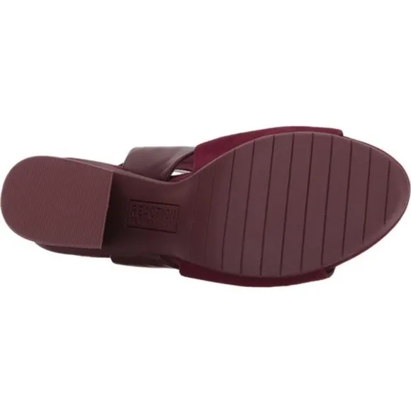 KENNETH COLE Burgundy Peep Toe Boots