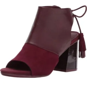KENNETH COLE Burgundy Peep Toe Boots