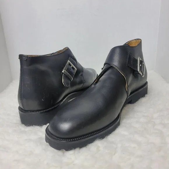 Kenneth Cole New York Men's Boots Size 11 Double Buckle Side Black Chukka Shoes