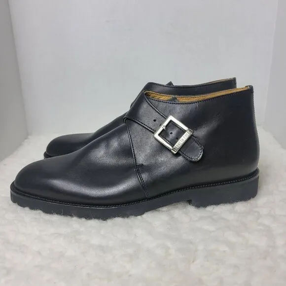 Kenneth Cole New York Men's Boots Size 11 Double Buckle Side Black Chukka Shoes
