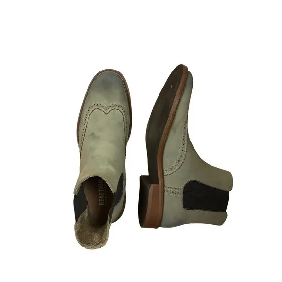 Kenneth Cole Reaction Men's Wingtip Chelsea Boots Size 9 Pre Owned