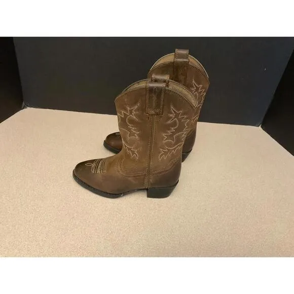 Kid’s ARIAT Heritage Distressed Brown Leather Western Boots. Size 8.5C. Awesome!