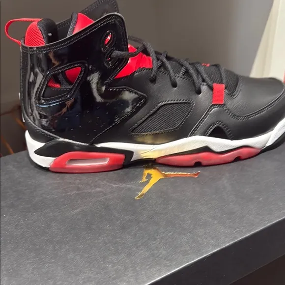 Kids Black and Red High-Top Sneakers