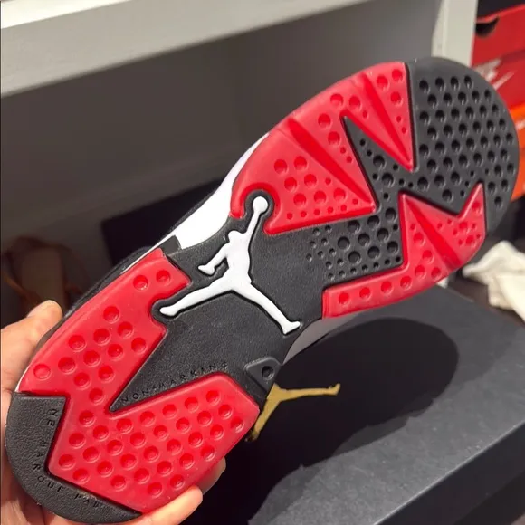 Kids Black and Red High-Top Sneakers