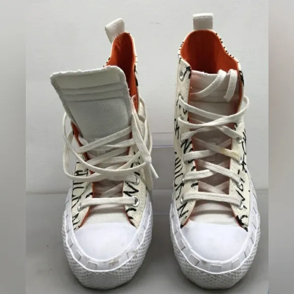 Kids Converse all stars glitter drip high top sneakers shoes 6