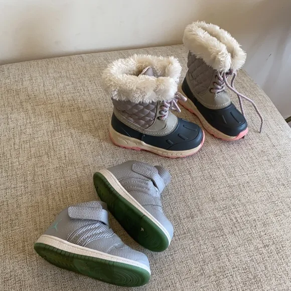 Kids Jordan and boot shoe bundle