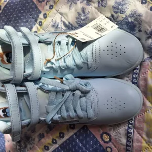 Kids Light Blue High-Top Sneakers