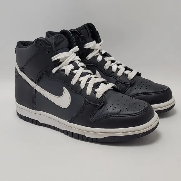 Kids Nike Dunk Venom Anthracite High Top Sneakers Black White DH9751-001 Size 4Y