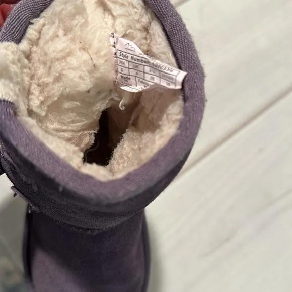 Kookaburra Ugg Purple Shoes with Bow Toddler Size 9 Koolaburra