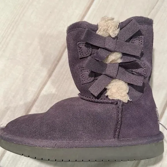 Kookaburra Ugg Purple Shoes with Bow Toddler Size 9 Koolaburra